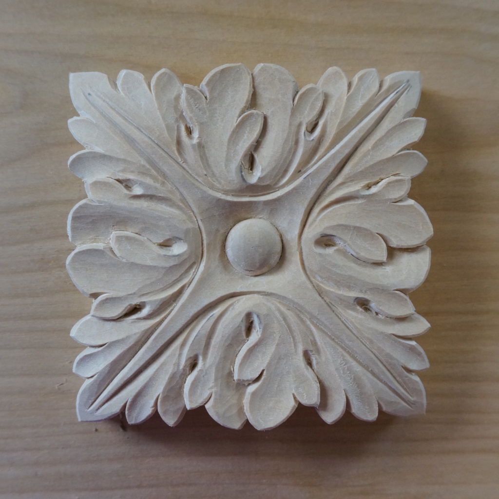 Carving Acanthus Leaves on a Rosette